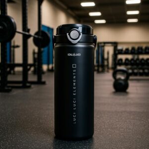 Garrafa de Alumínio Luci Luci Elements (Preta) - LUCS