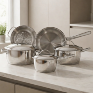 Jogo de Panelas Aço Inox 5 peças - LUCS