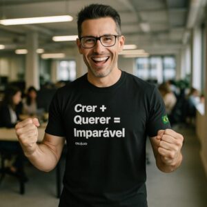 Camiseta premium crer + querer = imparável (M) - LUCS